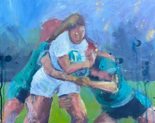 Women's Rugby inspired art - Maud - LJagz-studio
