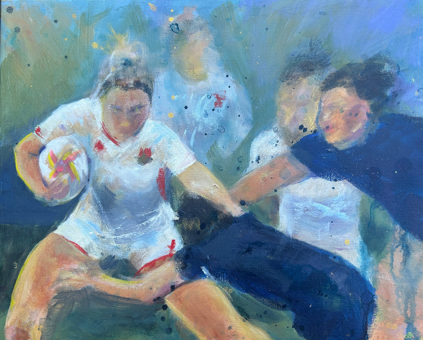 Megan and Illona  - Women's Rugby inspired art - LJagz-studio