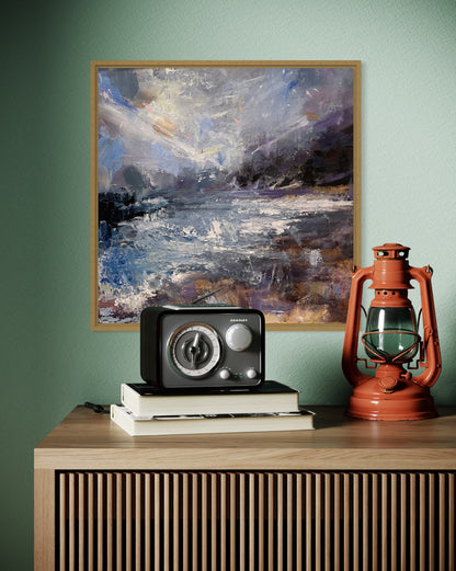 Windy and salty, Fowey - Framed Canvas - LJagz-studio