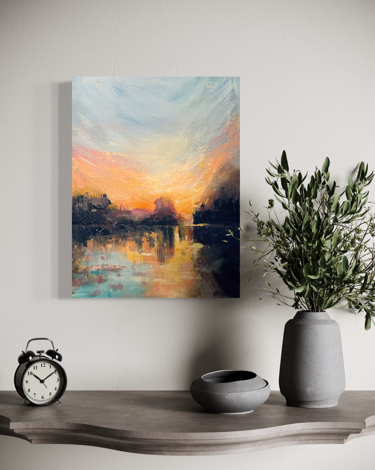 Sunrise at Hampton Court 2 - original painting - LJagz-studio