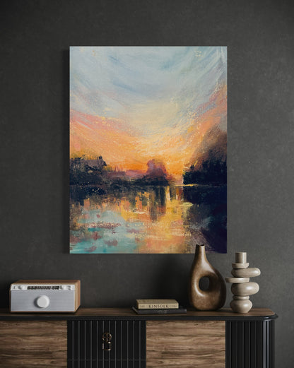 Sunrise at Hampton Court 2 - original painting - LJagz-studio
