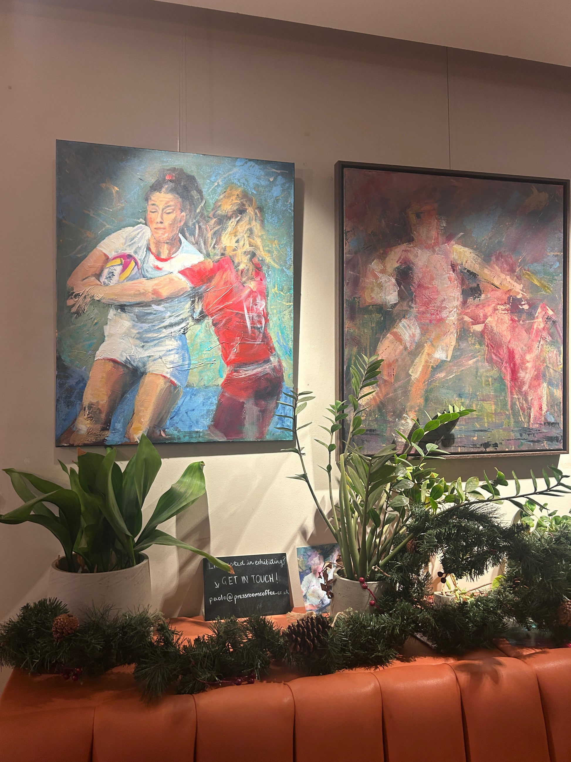 Jess Breach painting inspired by Women’s Rugby World Cup 2025 - LJagz-studio