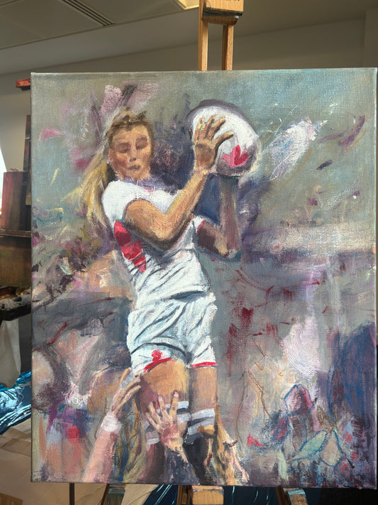 Zoe Aldcroft rugby art - LJagz-studio