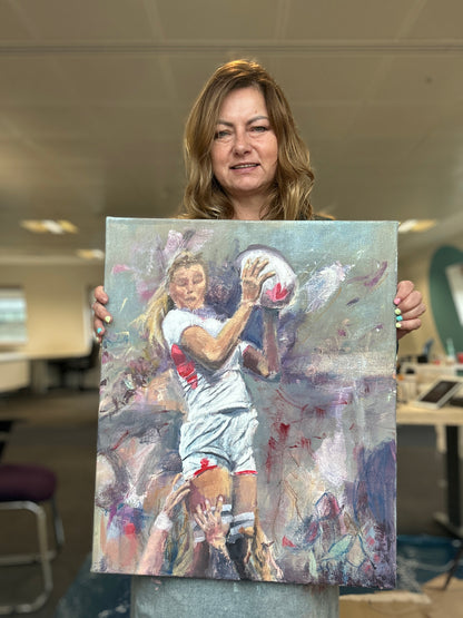 Zoe Aldcroft rugby art - LJagz-studio