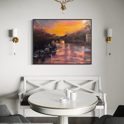 Richmond golden hour - original painting - LJagz-studio