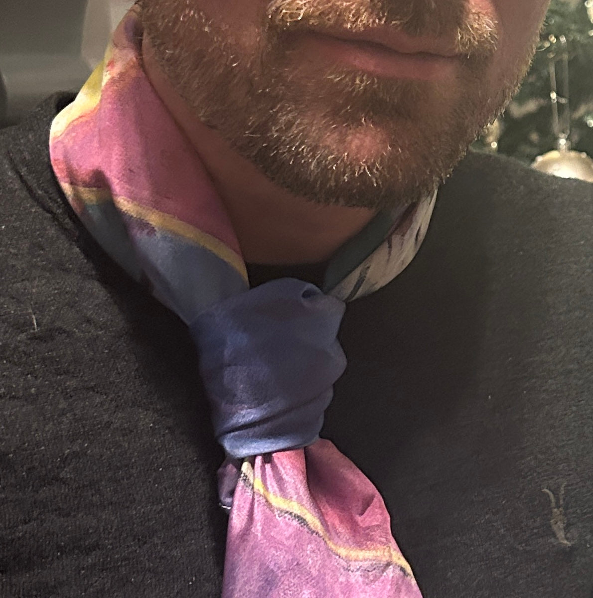 River of gold -  silk scarf/cravat/hair scarf - Chic Abstract Silk Scarf - LJagz-studio