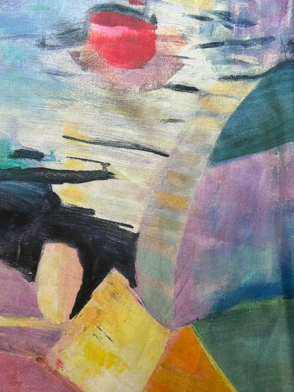 River of gold - recycled polyester scarf - LJagz-studio