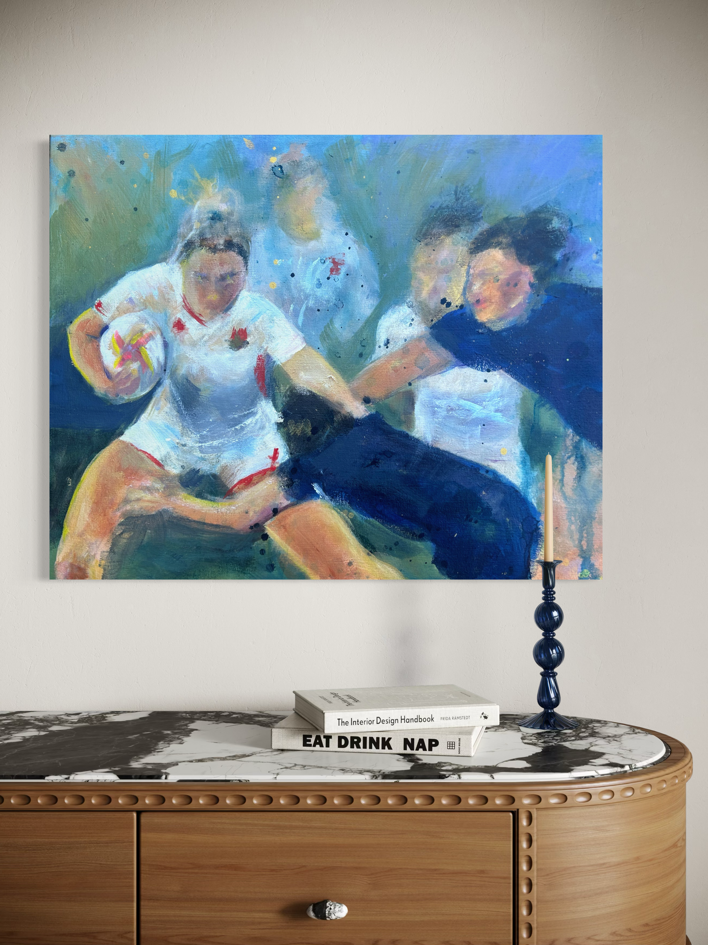 Megan and Illona  - Women's Rugby inspired art - LJagz-studio