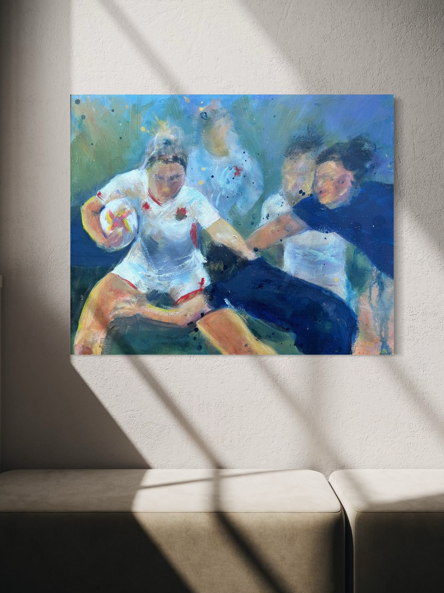 Megan and Illona  - Women's Rugby inspired art - LJagz-studio