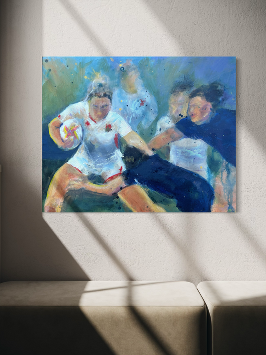 Megan and Illona  - Women's Rugby inspired art - LJagz-studio